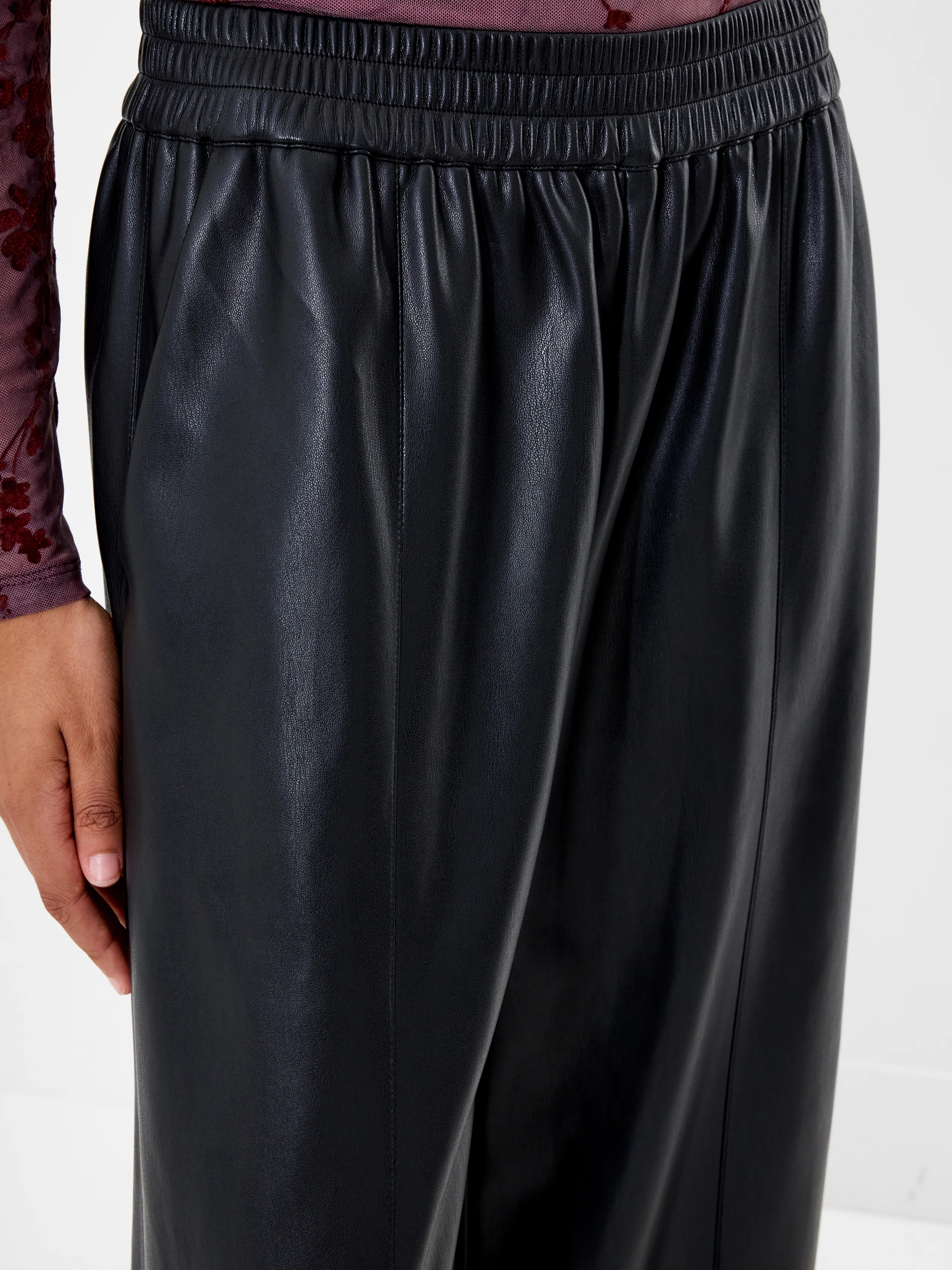 Tasher PU Wide Leg Trousers | French Connection (UK)