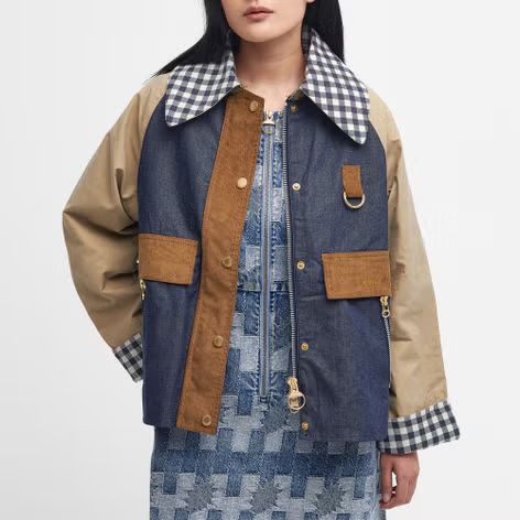 Barbour The Edit Chambray and Gabardine Jacket | Coggles | Coggles (Global)