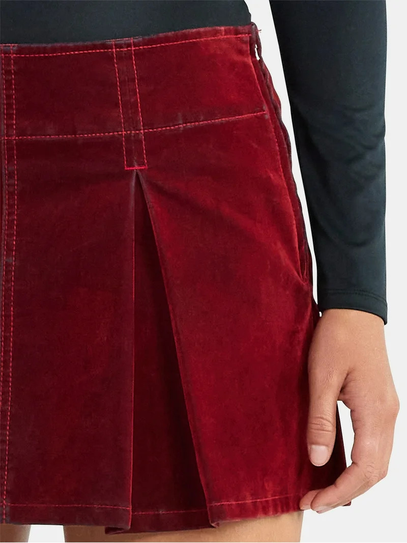 Madden NYC Women's Flocked Pleated Mini Skort, Sizes XXS-XXL | Walmart (US)