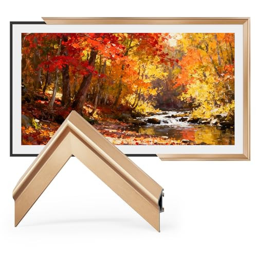VueFrame TV Frames 75” Deco Alloy Bezel Only for Samsung The Frame TV and Pro TVs (Fits 2021-2026, LS03A, LS03B, LS03C, LS03D, LS03FA, LS03FW, LS03HE, LS03HW), Modern & Minimalist Styles from TV to Art, Interchangeable Bezels for Home Decor, Easy Installation | Amazon (US)
