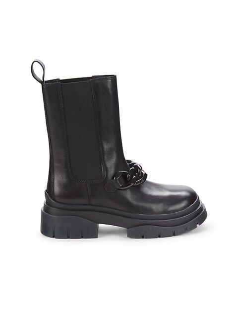 Ash Curb Chain Leather Boots on SALE | Saks OFF 5TH | Saks Fifth Avenue OFF 5TH
