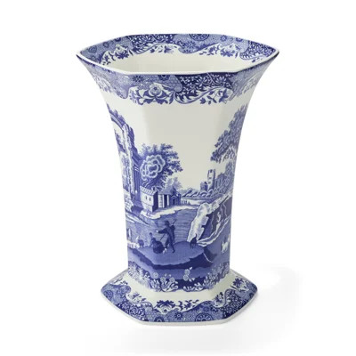 Spode Blue Italian Hexagonal Vase 10.5 | Wayfair North America