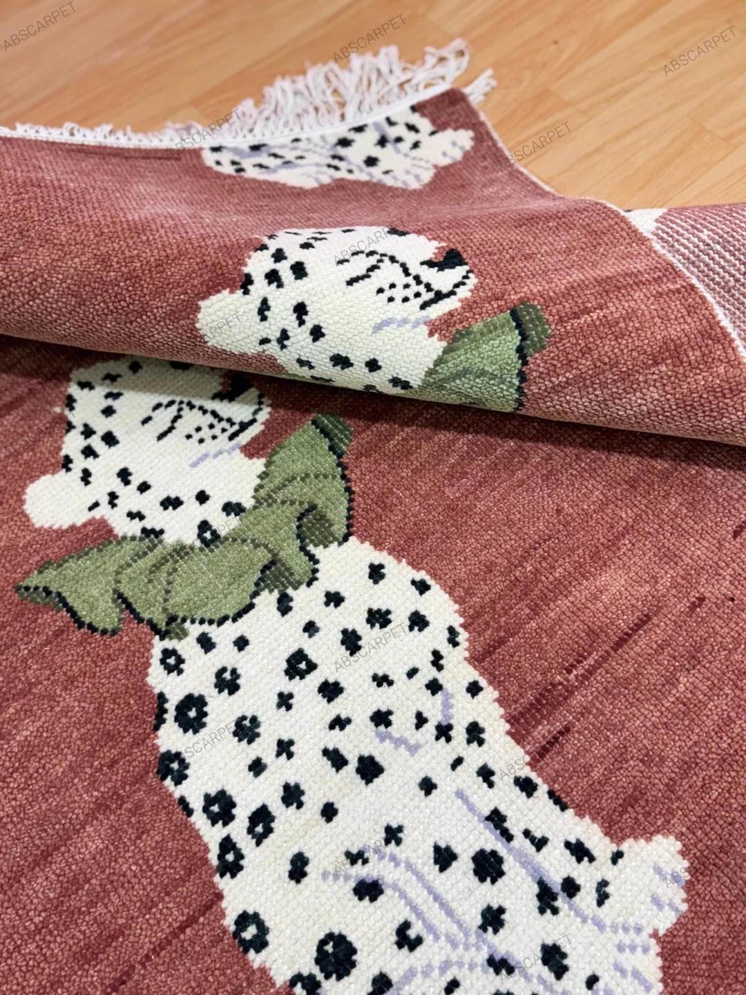 New Animal Turkish Rug Leopard Rug Wool Area Oriental Hand Knotted With Colorful Oushak Rug 10x14... | Etsy (US)