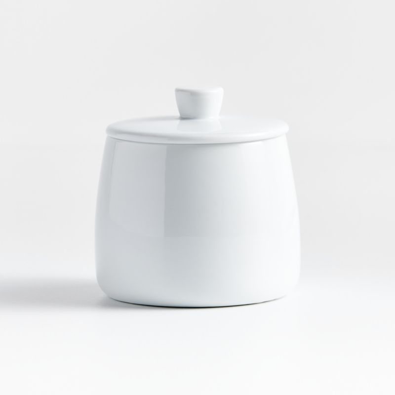 White Ceramic Sugar Bowl | Crate & Barrel | Crate & Barrel