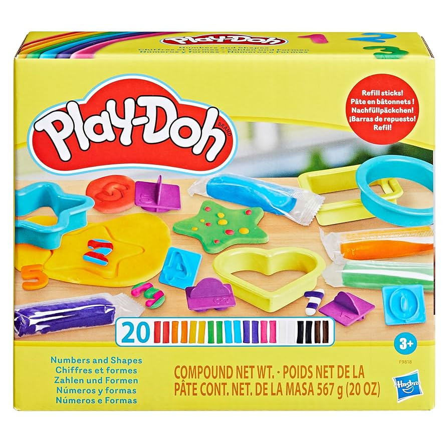 Play-Doh Numbers and Shapes Playset with 17 Tools & 20 Compound Sticks, Back to School Classroom ... | Amazon (US)