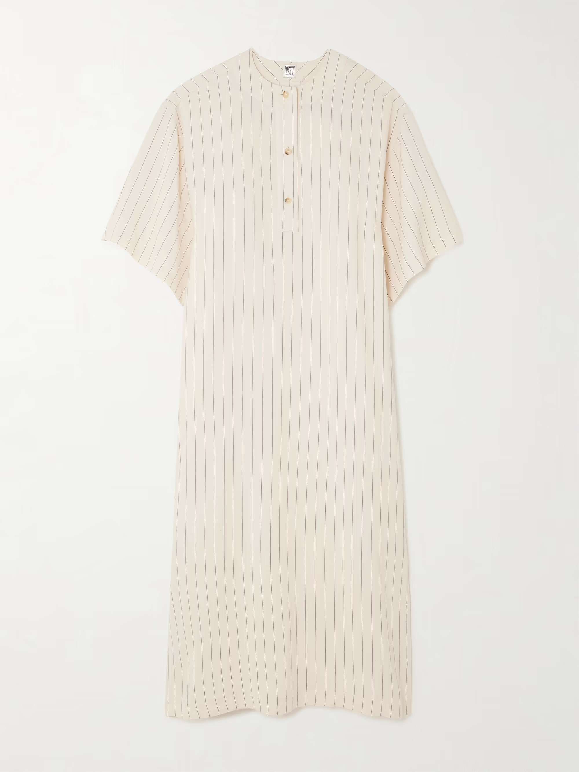 Pinstriped crepe midi dress | NET-A-PORTER (US)