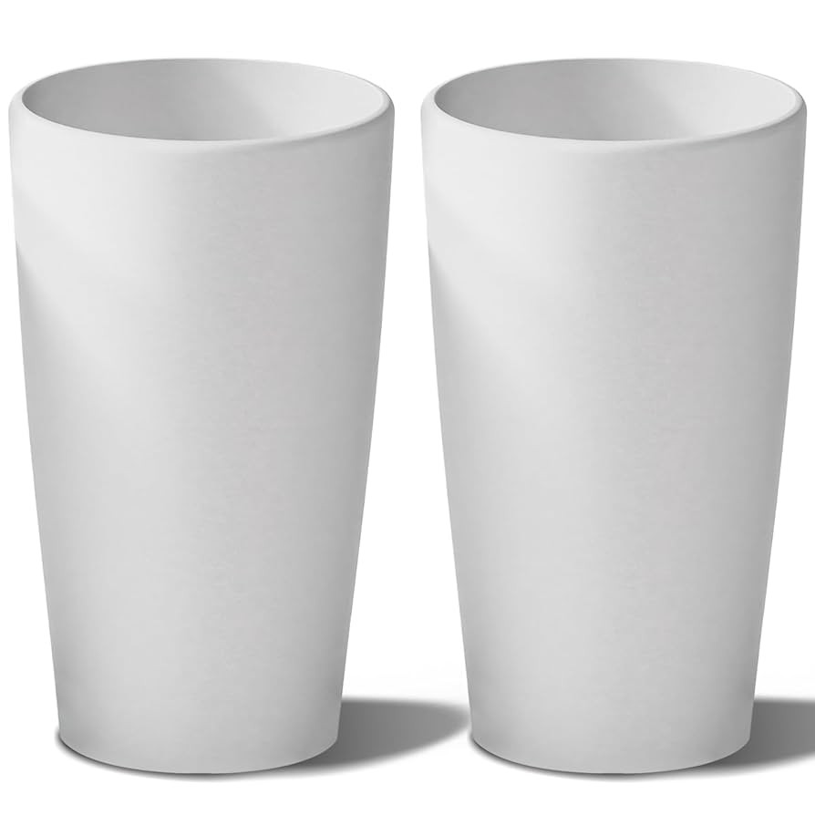 SnugNiture Set of 2 Round Tall Planters 22 Inch, Large Planter for Indoor Outdoor Plants, Modern ... | Amazon (US)