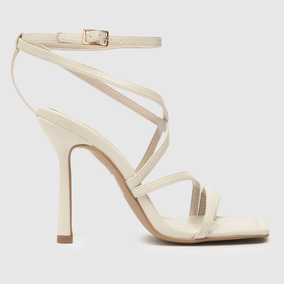 Womens Natural schuh Sicily Strappy Square Toe High Heels | schuh | Schuh