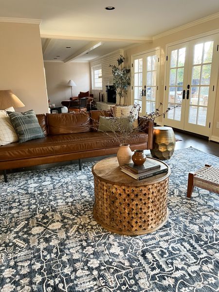Area rug, Amber Interiors, coffee table, leather sofa, home decor, interior design

#LTKfamily #LTKSeasonal #LTKhome