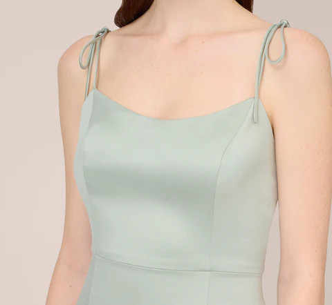 Stretch Knit Crepe Long Faux Wrap Mermaid Gown In Rich Royal | Adrianna Papell