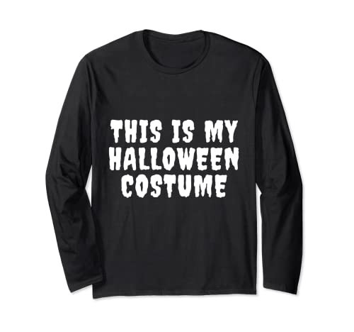 Halloween Shirt Funny Vintage This Is My Halloween Costume Long Sleeve T-Shirt | Amazon (US)