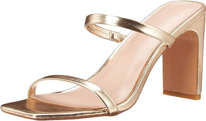 The Drop Women's Avery Square Toe Two Strap High-Heeled Sandal | Amazon (US)