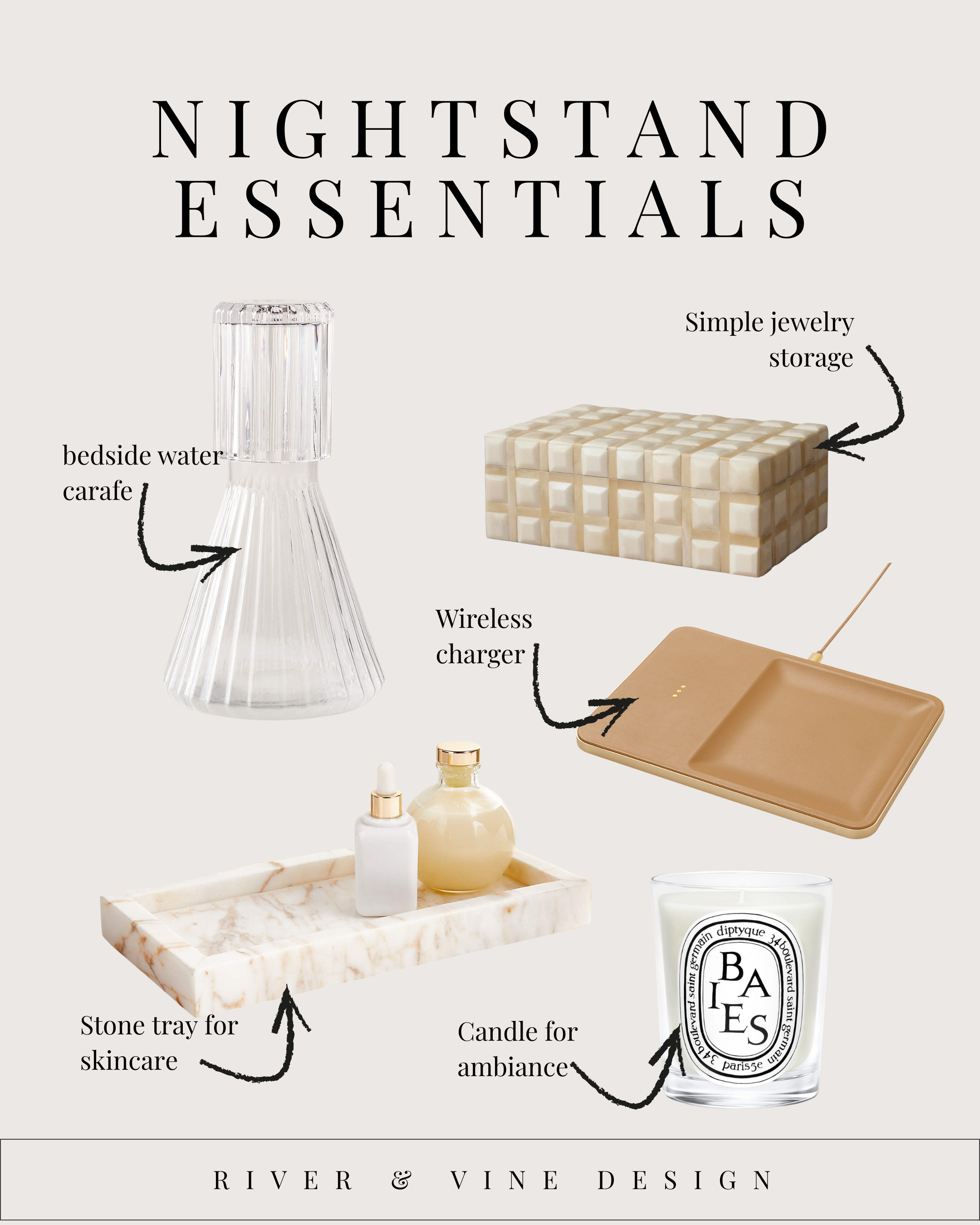 Your nightstand doesn’t need more stuff — it needs the right stuff!

This is the edit I always come back to: a few thoughtful pieces that make mornings smoother and nights feel calmer. Nothing cluttered, nothing decorative just for the sake of it — everything earns its spot.

A carafe you’ll actually use. A tray that keeps skincare from taking over. A charger that doesn’t ruin the look. A candle that makes winding down feel intentional instead of rushed.

When these small details are right, the whole bedroom feels more put together — even if nothing else changes.

👉 Tap to shop the nightstand essentials
👉 Save this for your next bedroom refresh! 

 #LTKHome