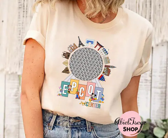 Vintage Epcot Shirt Epcot Center Shirt Mickey and Friends - Etsy | Etsy (US)