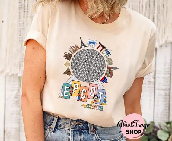 Vintage Epcot Shirt Epcot Center Shirt Mickey and Friends - Etsy | Etsy (US)