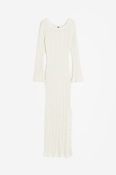Frayed-edge Rib-knit Dress | H&M (US + CA)