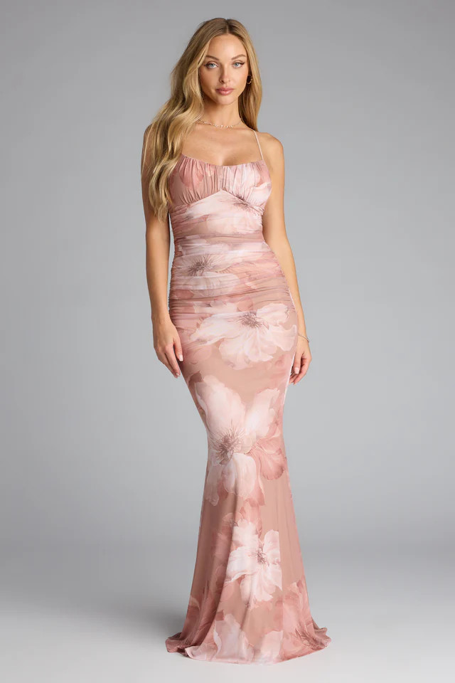 Felicity Floral Lace-Up Mermaid Formal Dress | Windsor Stores