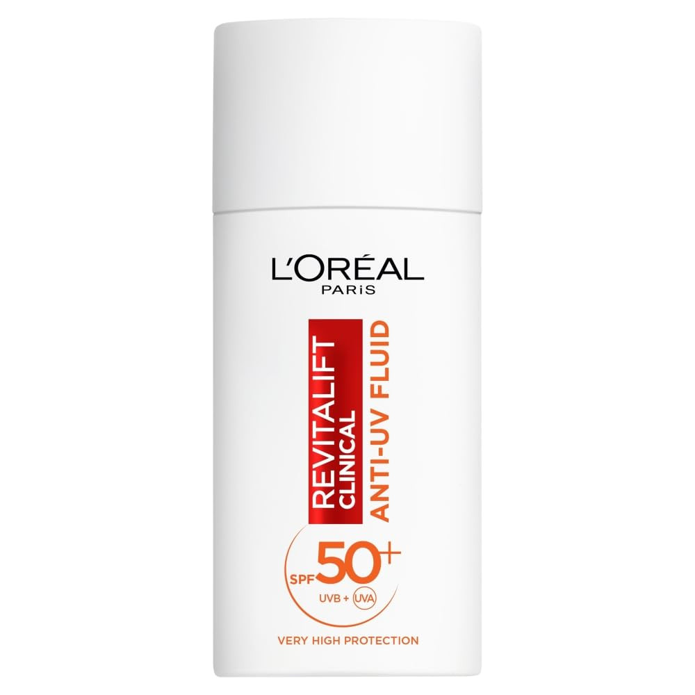 L’Oréal Paris Revitalift Clinical SPF 50+ Invisible UV Fluid, Protect, Prevent and Improve Age... | Amazon (UK)