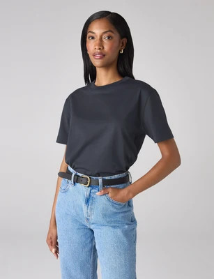 Soho T-Shirt: Cotton Jersey, Navy | With Nothing Underneath