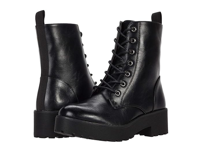 Dirty Laundry Mazzy (Black Smooth) Women's Lace-up Boots | Zappos
