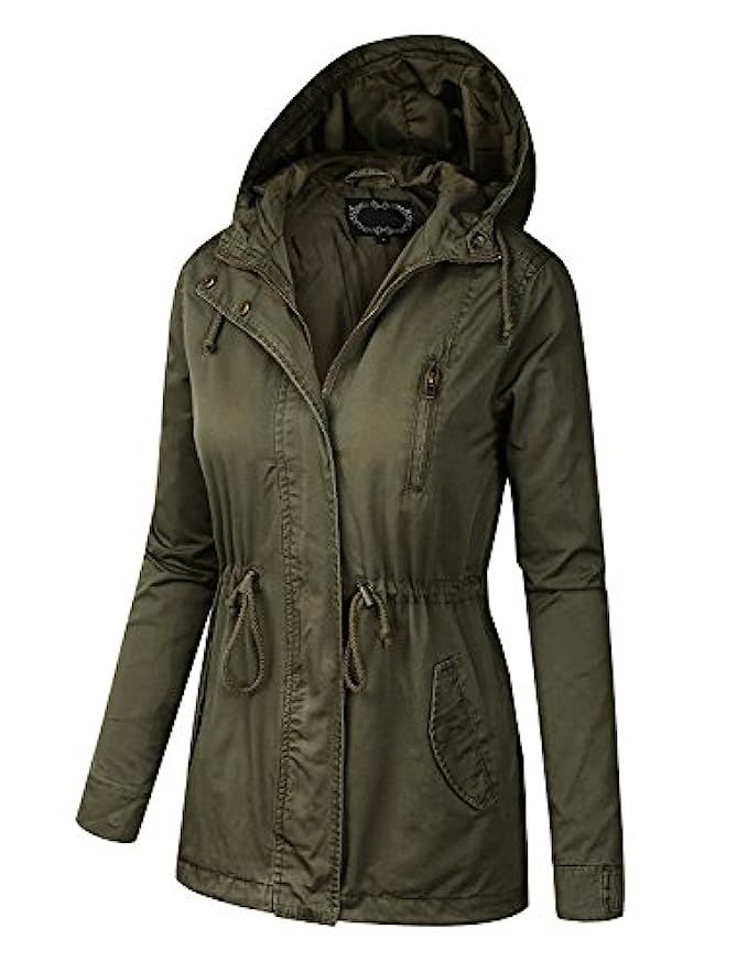 BILY Women Junior Fit Military Anorak Safari Hoodie Jacket | Amazon (US)