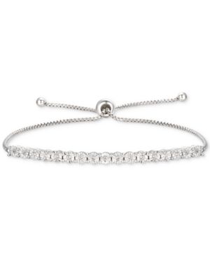 Diamond Bolo Bracelet (1/10 ct. t.w.) in Sterling Silver | Macys (US)