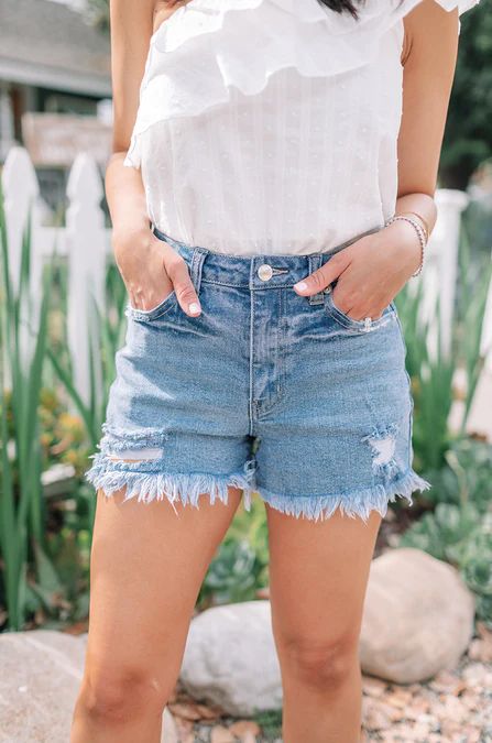 Not So Cheeky Denim Shorts | Amaryllis Apparel