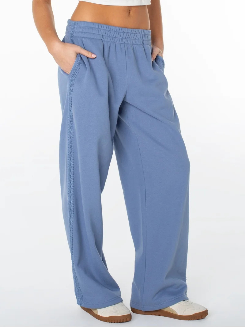 Celebrity Pink Women's and Women's Plus Fleece Wide Leg Sweatpant, Sizes XS-4X | Walmart (US)