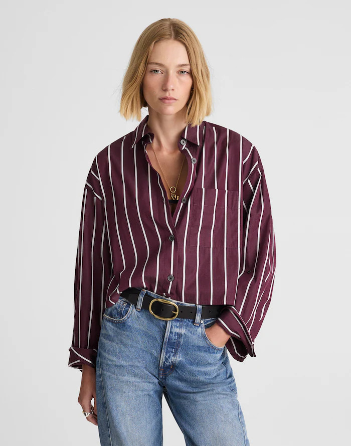 Straight-Hem Shirt in Poplin | Madewell