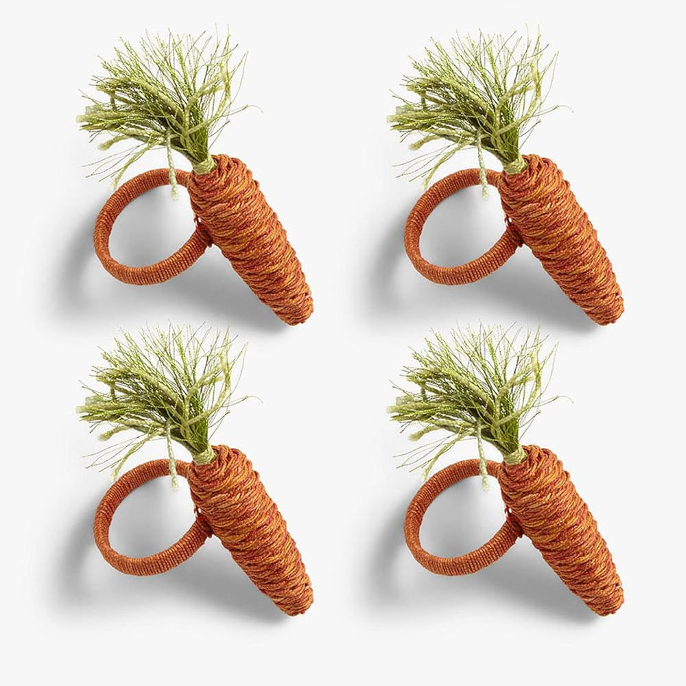 Amazon.com: KWQBHW Set of 4 Easter Carrots Napkin Rings Napkin Holder Rings Artificial Cloth Napk... | Amazon (US)