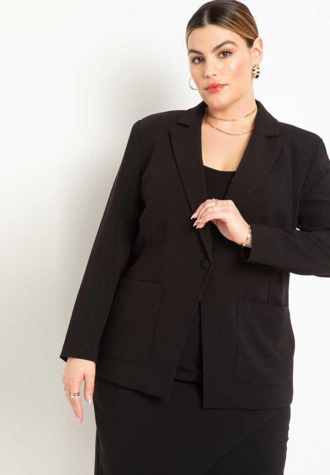 The 365 Suit Patch Pocket Blazer | Eloquii