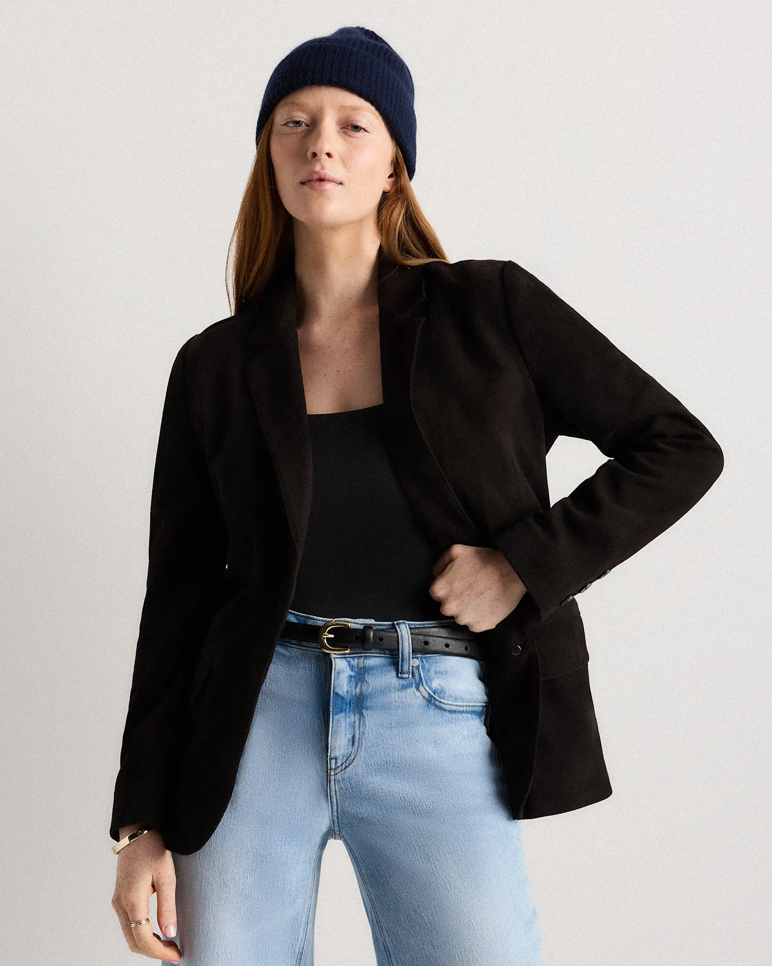 Cashmere Beanie | Quince in True Navy | Quince