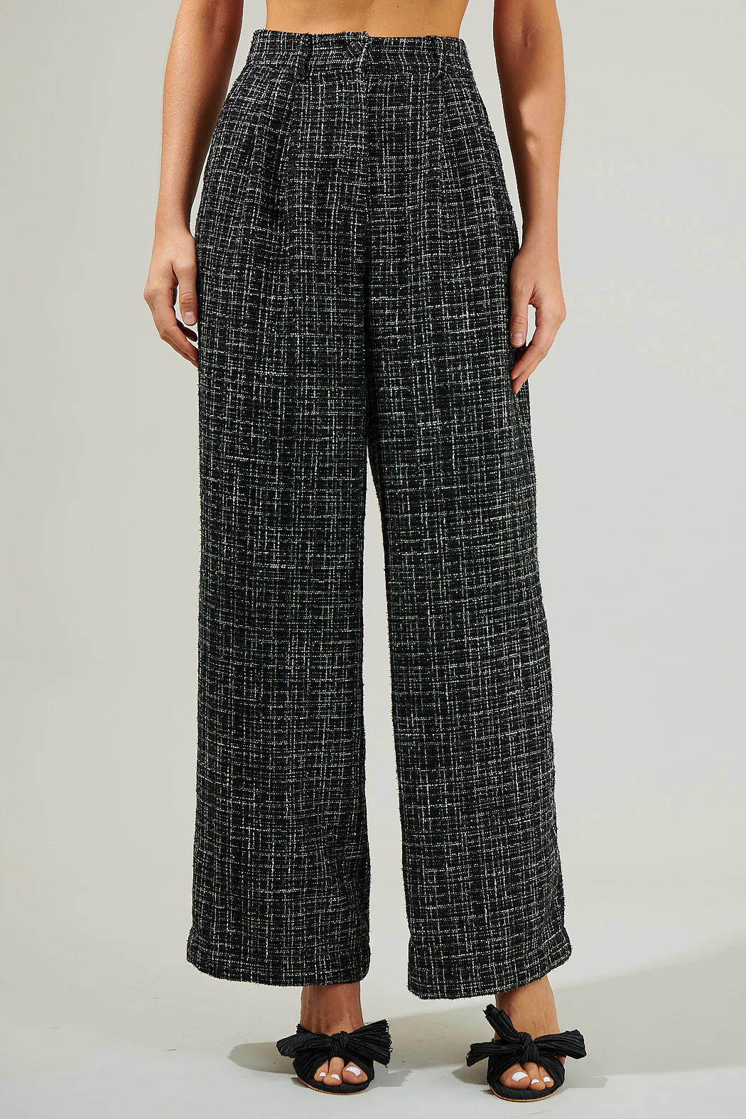 Adriella Tweed Wide Pants | Sugarlips