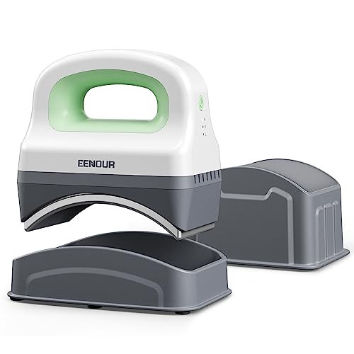EENOUR Hat Press Machine, Mini Heat Press for Caps with 3 Heating Levels & Auto-Off, Handheld Cap Easy Press with 3"×5.5" Arched Heating Plate for 6-8 Hat Size, 19-26 Girth | Amazon (US)