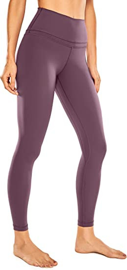 CRZ YOGA Women's Naked Feeling Workout Leggings 25 Inches - 7/8 High Waist Yoga Tight Pants | Amazon (US)