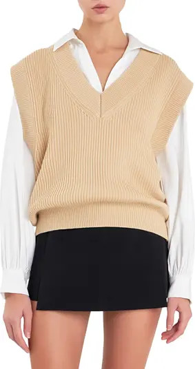 English Factory Throw On Sweater Vest | Nordstrom | Nordstrom