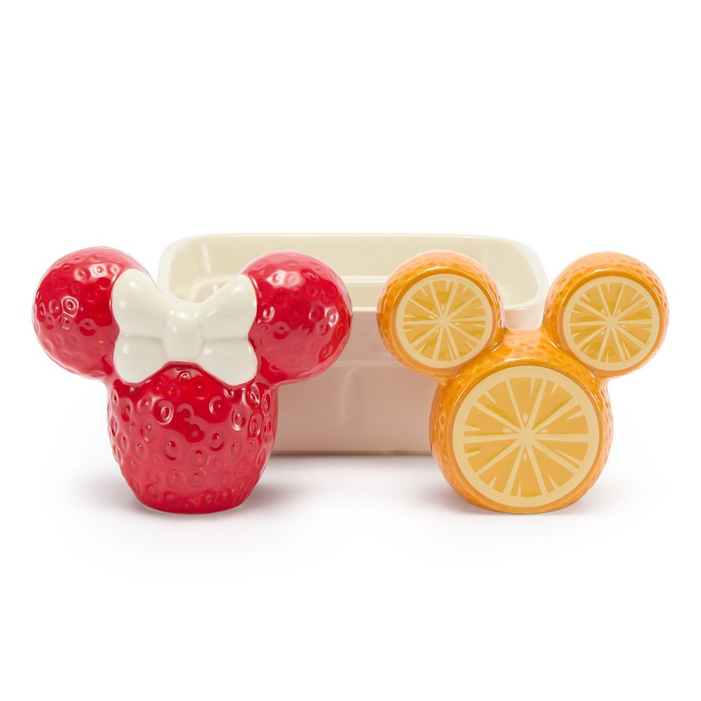 Mickey and Minnie Mouse Fruit Stand Salt and Pepper Shaker Set | Disney Store