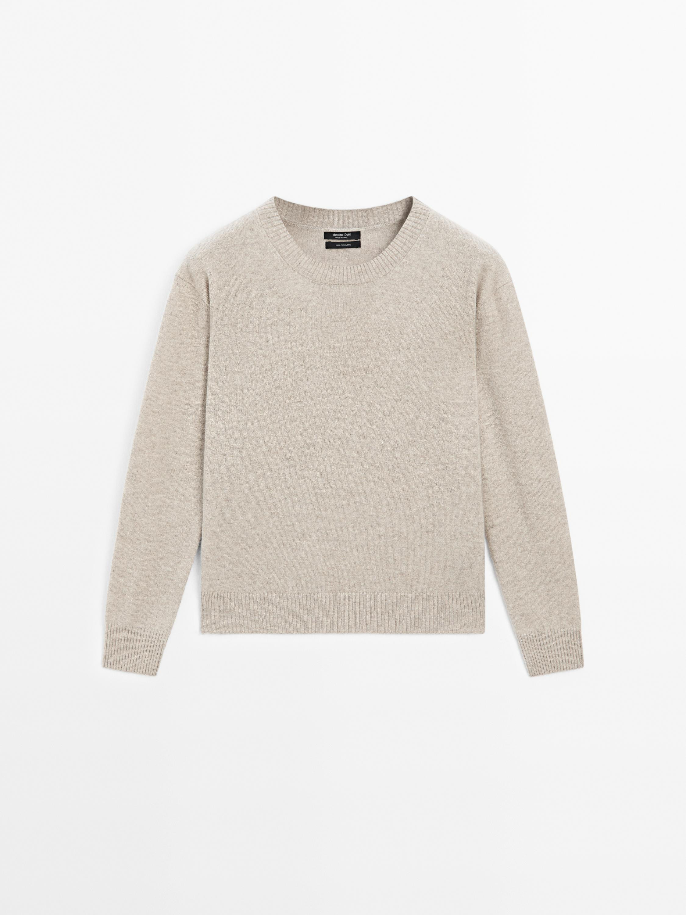 Crew neck cashmere sweater | Massimo Dutti US