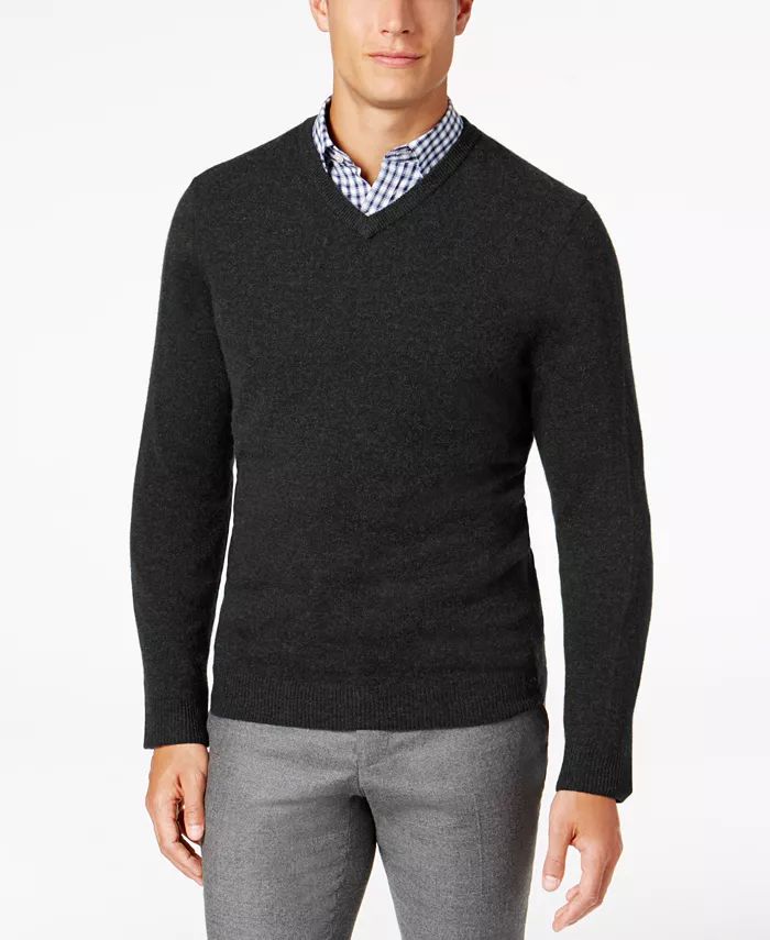 Men's V-Neck Cashmere Sweater, Created for Macy's | Macy's