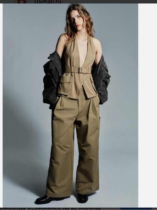 Zara Olive Halter Neck Utility Top | Poshmark