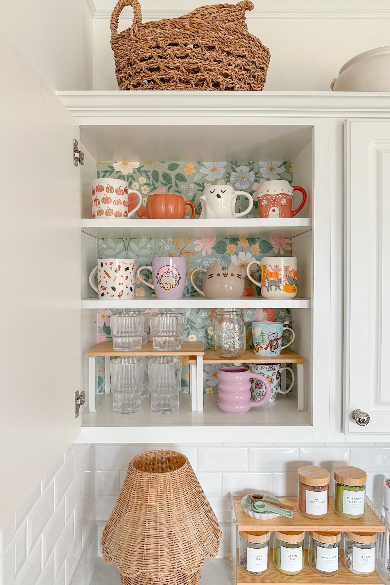 Tea station in our kitchen! 🫖 🌼

#LTKSeasonal #LTKHome #LTKSaleAlert