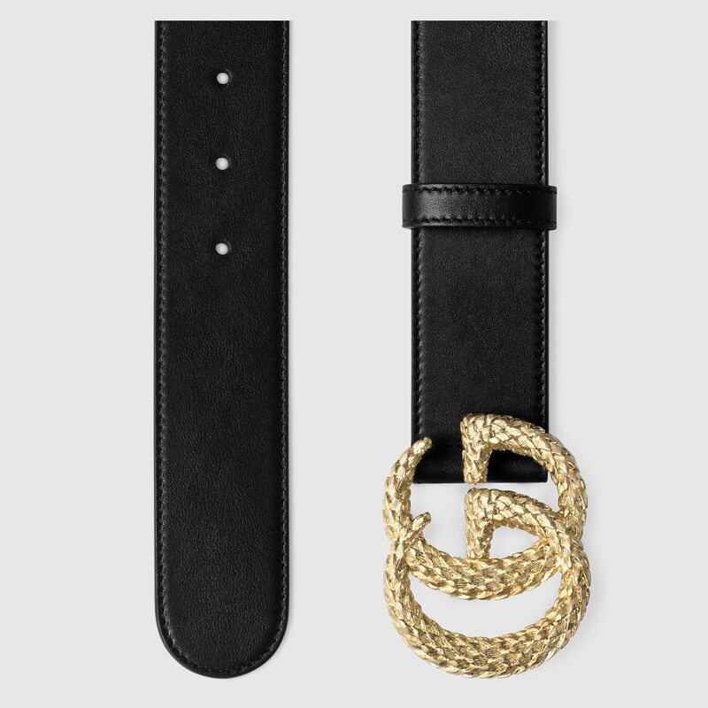 Belt with textured Double G buckle | Gucci (US)