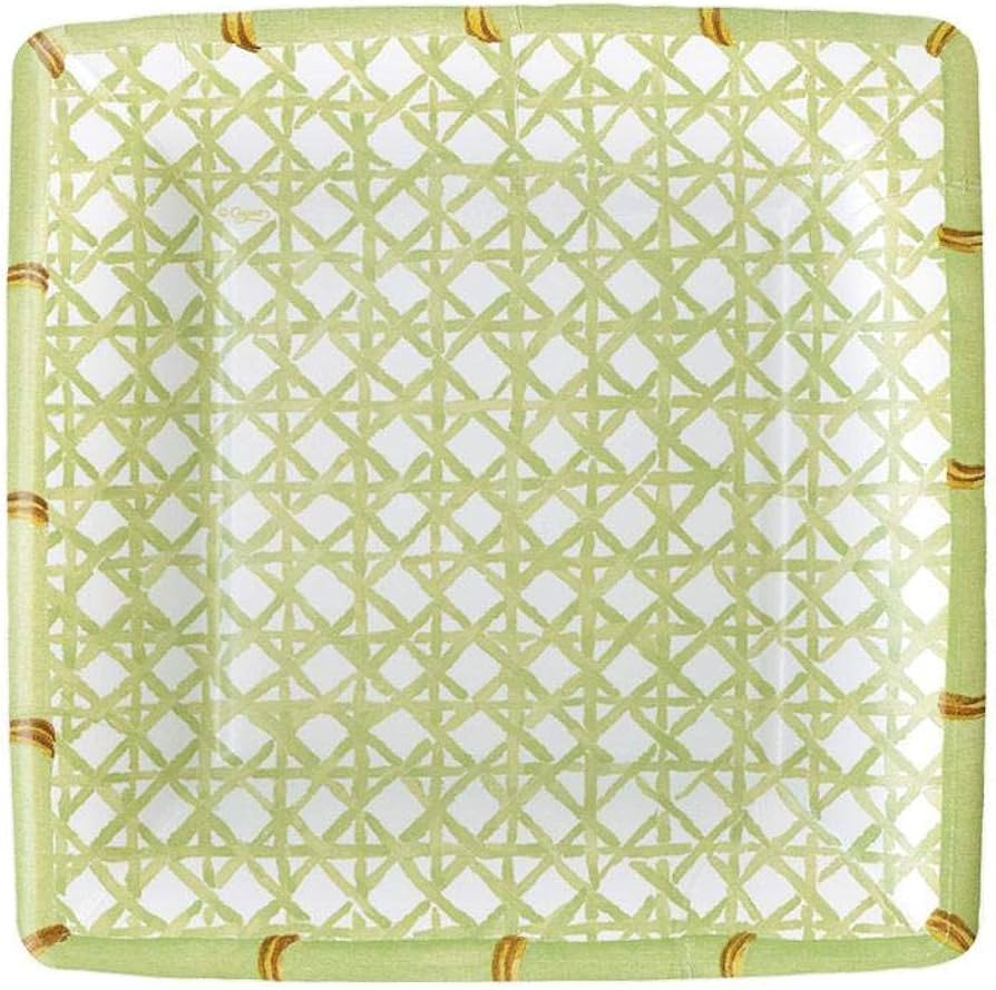 Caspari Trellis Square Paper Salad & Dessert Plates - 16 Count | Amazon (US)
