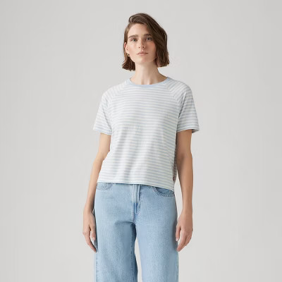 Levi's® Women's Game Day T-Shirt - Skyway/White Striped XL | Target