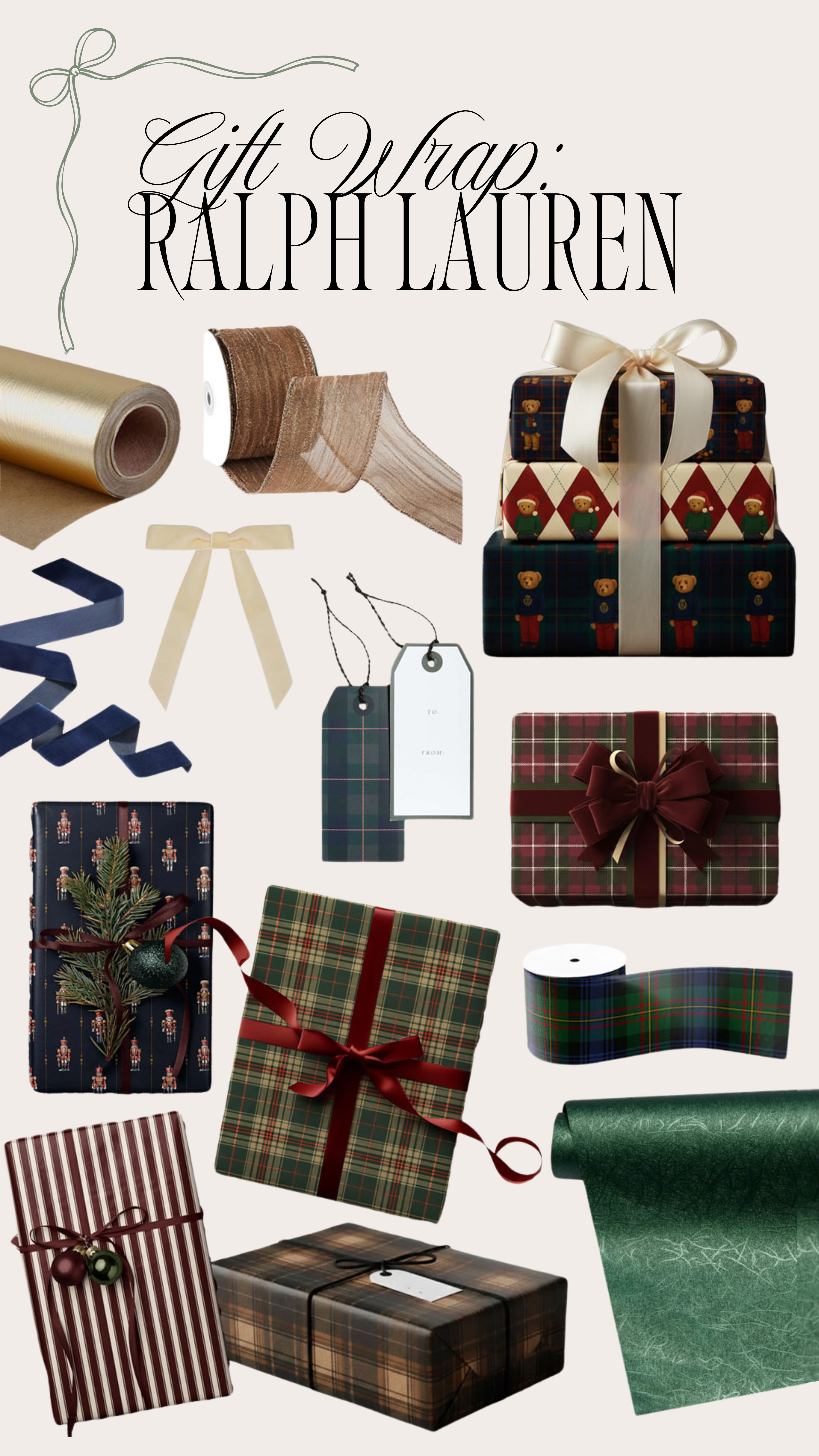 Ralph Lauren Gift Wrap | Gift Wrap: Ralph Lauren | Ralph Lauren Tissue Paper 

 #LTKHoliday #LTKSeasonal