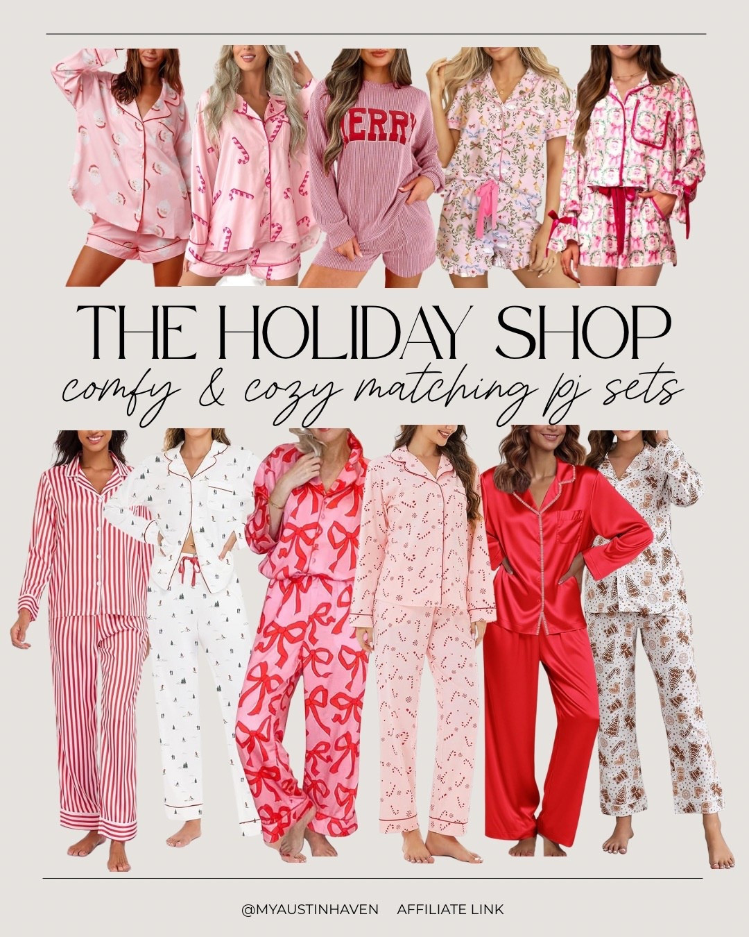 Holiday pajama sets from Amazon! 🎀🎄✨ Festive pink & white sets with the cutest girly prints, cozy, silk, bow, pink, red, long sleeve, shorts, pants, pjs, gift ideas for her, Amazon Fashion, Christmas Pajamas, cute and comfy.


#LTKCyberWeek #LTKStyleTip #LTKHoliday