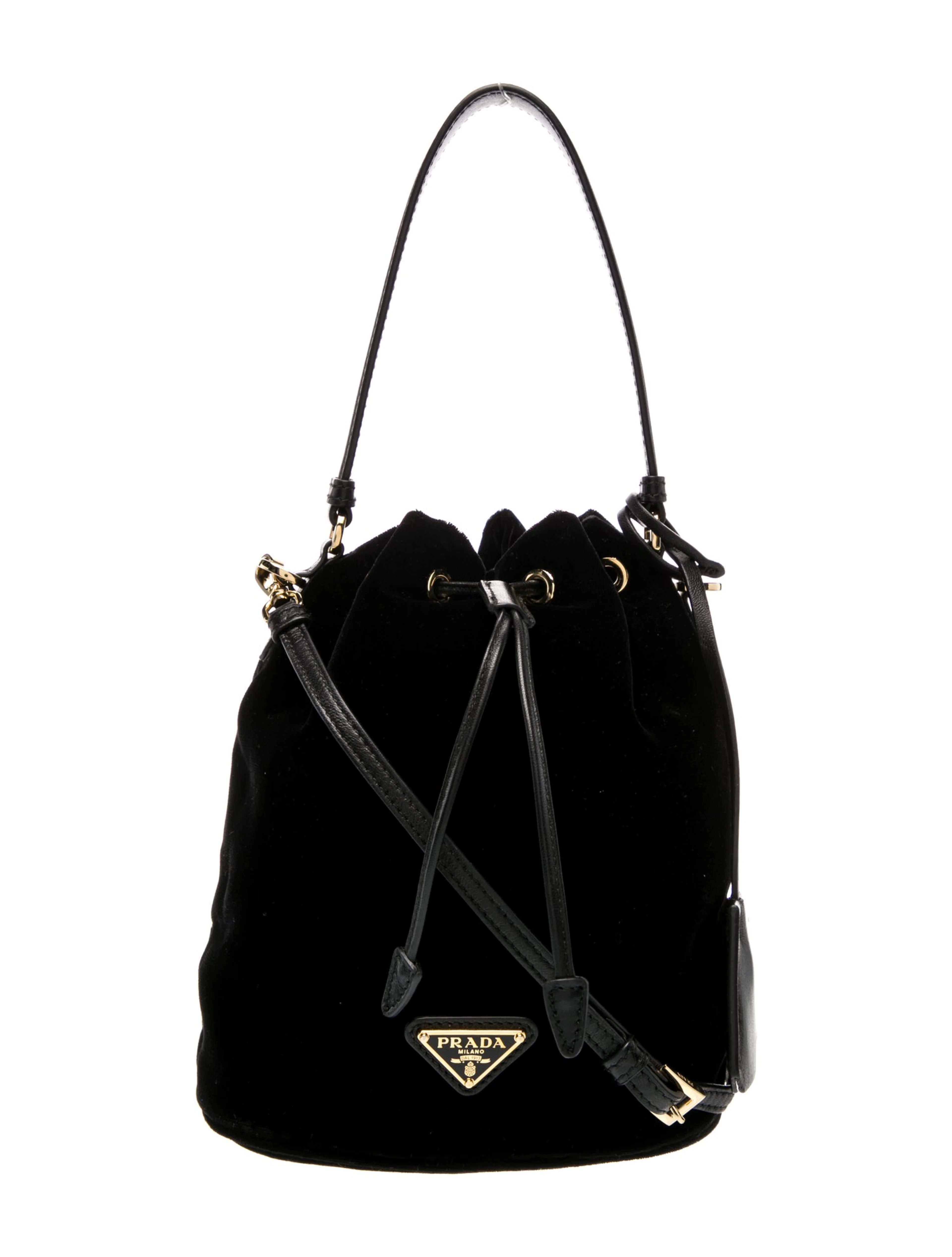 Enameled Metal Triangle Bucket Bag | The RealReal