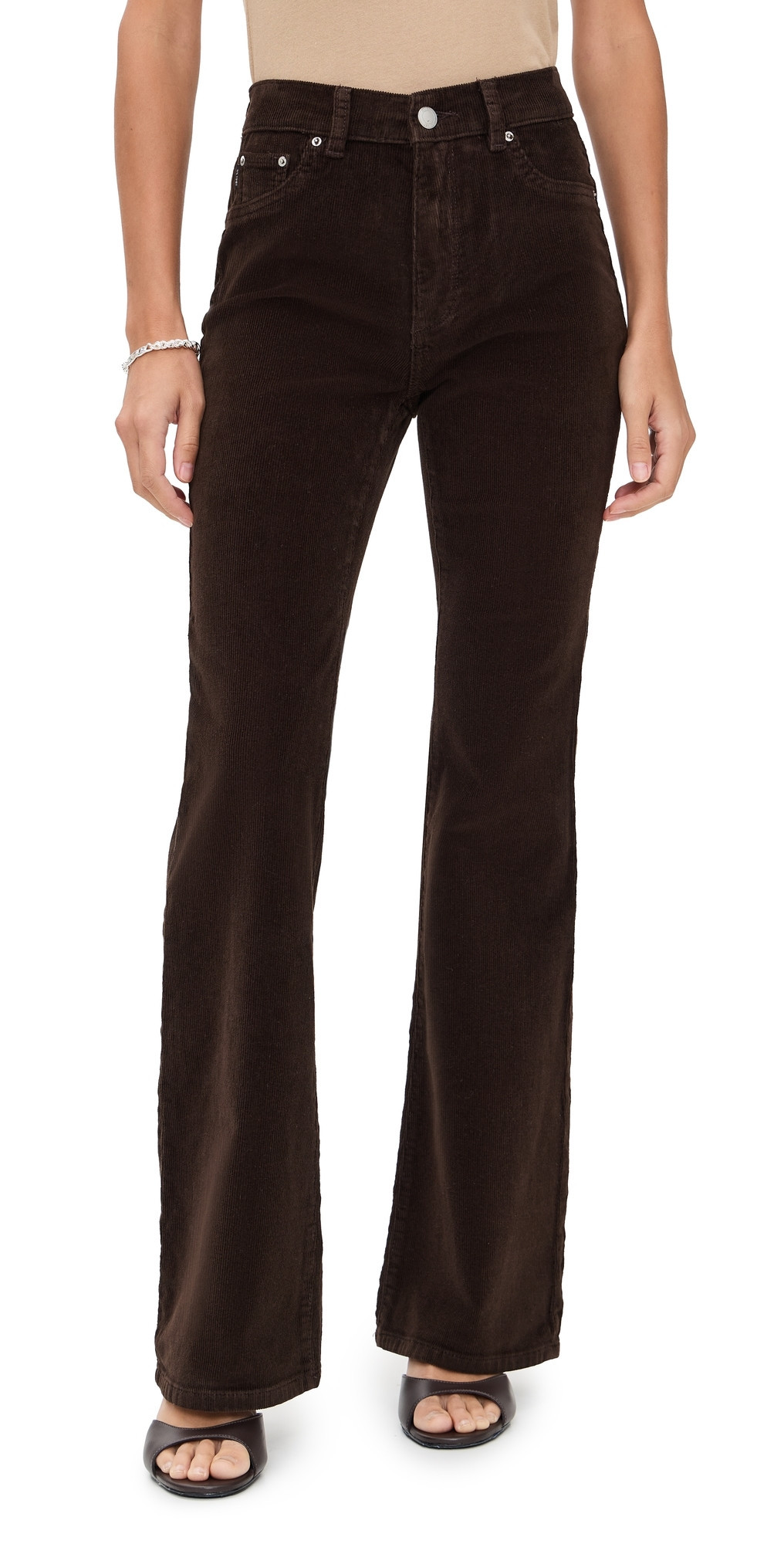 DL1961 Bridget Bootcut High Rise Instasculpt Corduroy Pants Meteorite (Corduroy) 34 | Shopbop
