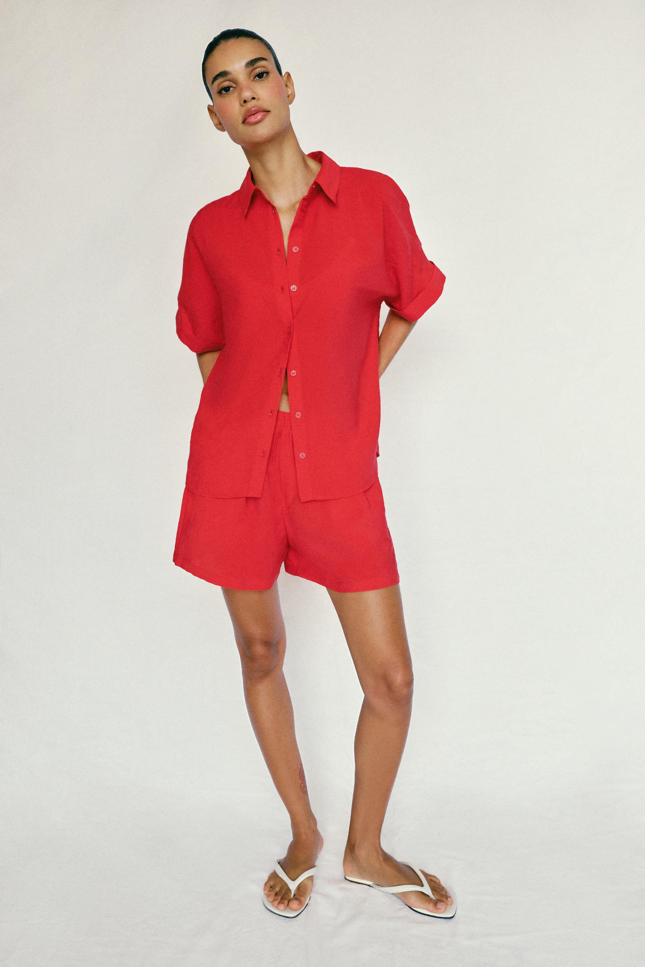 RELAXED SHORTS WITH ELASTIC WAIST | Zara UK
