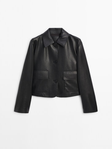 Nappa leather jacket with pockets - Massimo Dutti | Massimo Dutti US